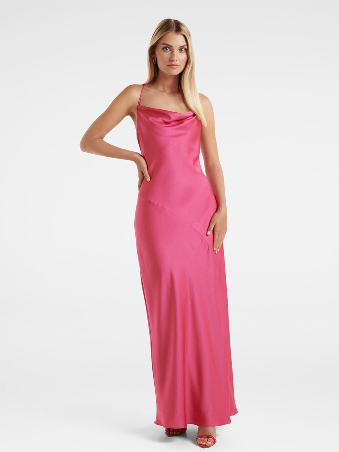 

Forever New Satin Maxi Dress, Pink