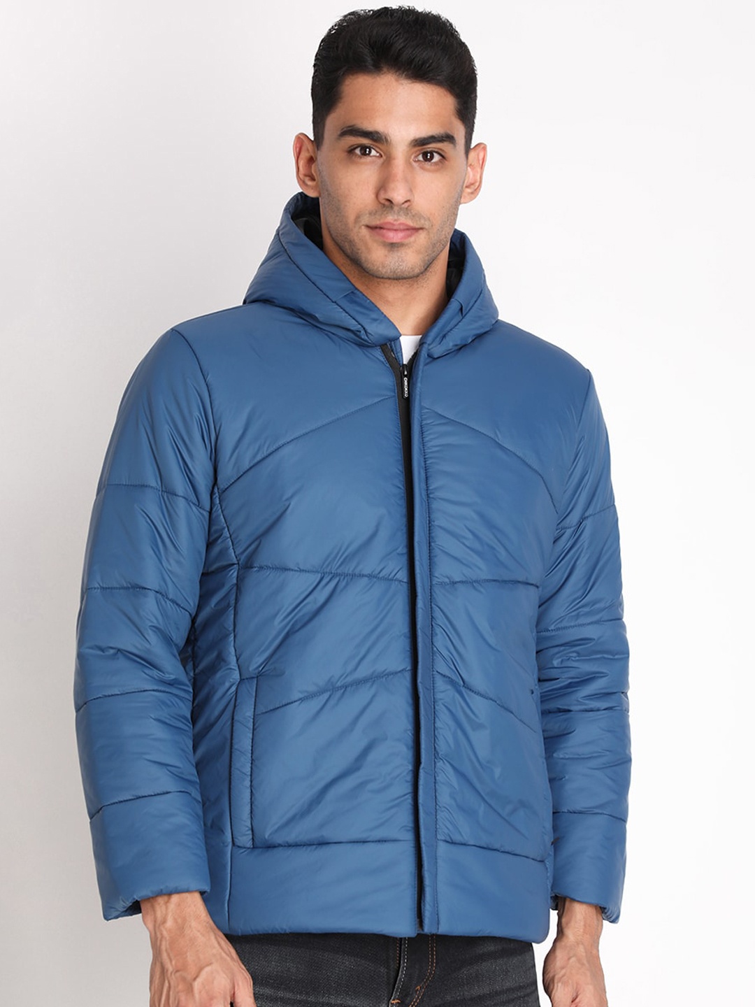 

CHKOKKO Men Hooded Lightweight Puffer Jacket, Blue