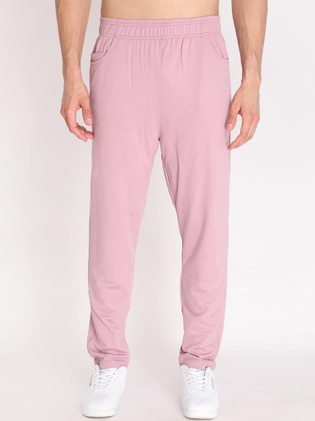 

CHKOKKO Men Relaxed-Fit Cotton Gym Workout Track Pants, Pink