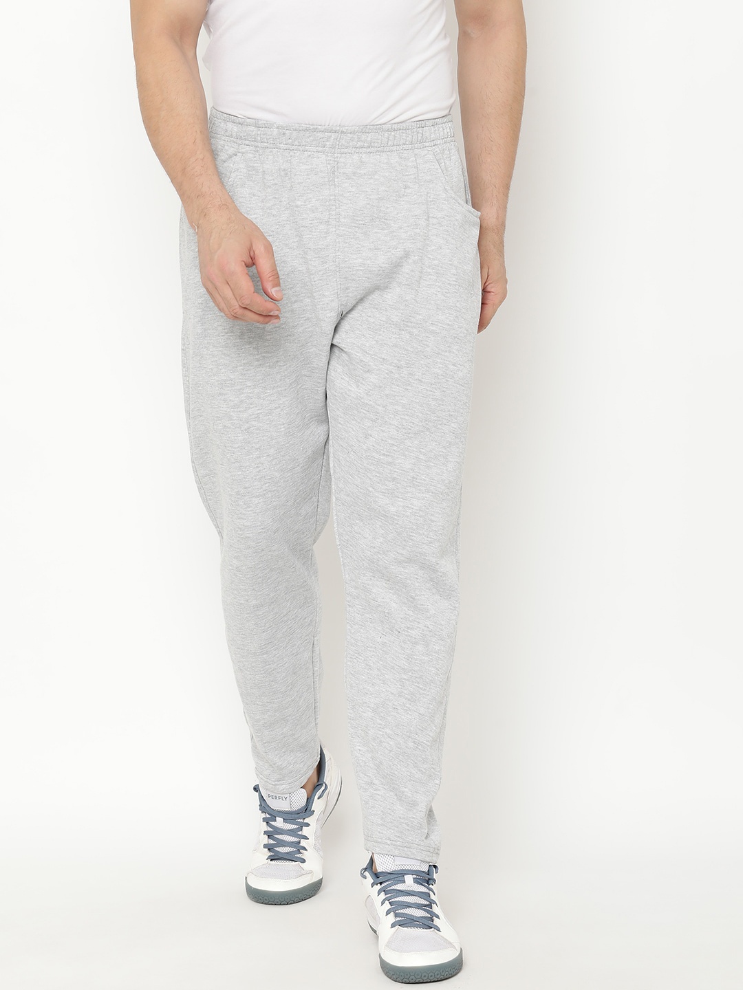 

CHKOKKO Men Fleece Track Pants, Grey