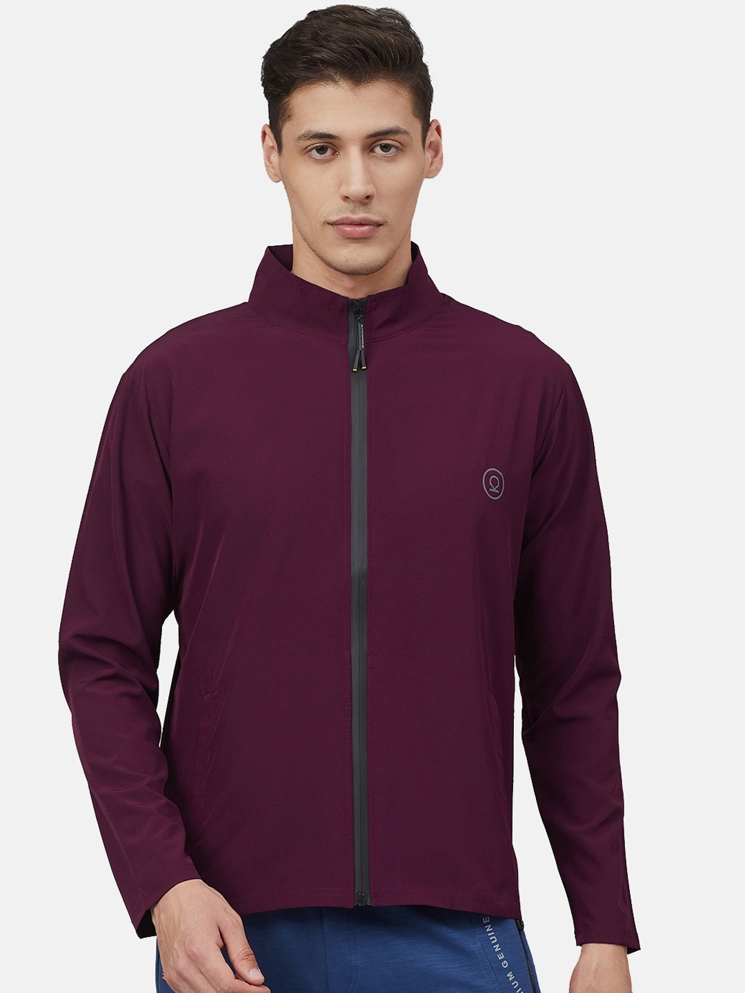 

CHKOKKO Men Water Resistant Training Or Gym Sporty Jacket, Burgundy
