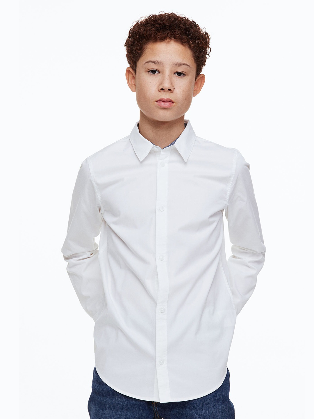 

H&M Boys Pure Cotton Shirt, White