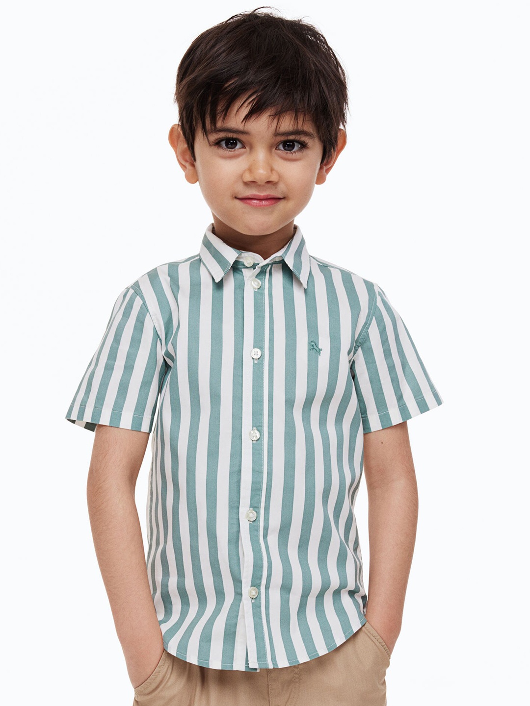 

H&M Boys Cotton Shirt, White