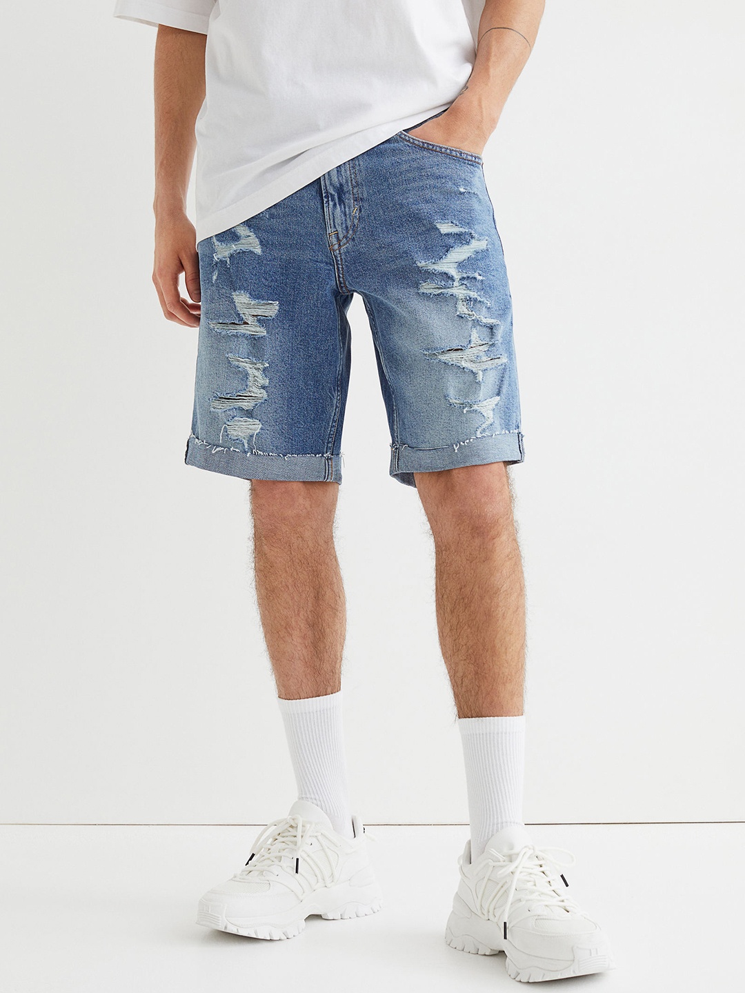 

H&M Men Regular Denim Shorts, Blue