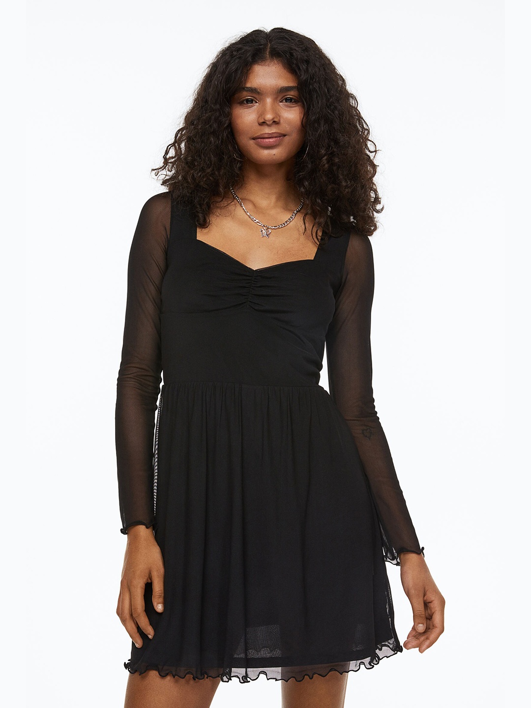 

H&M Mesh Dress, Black