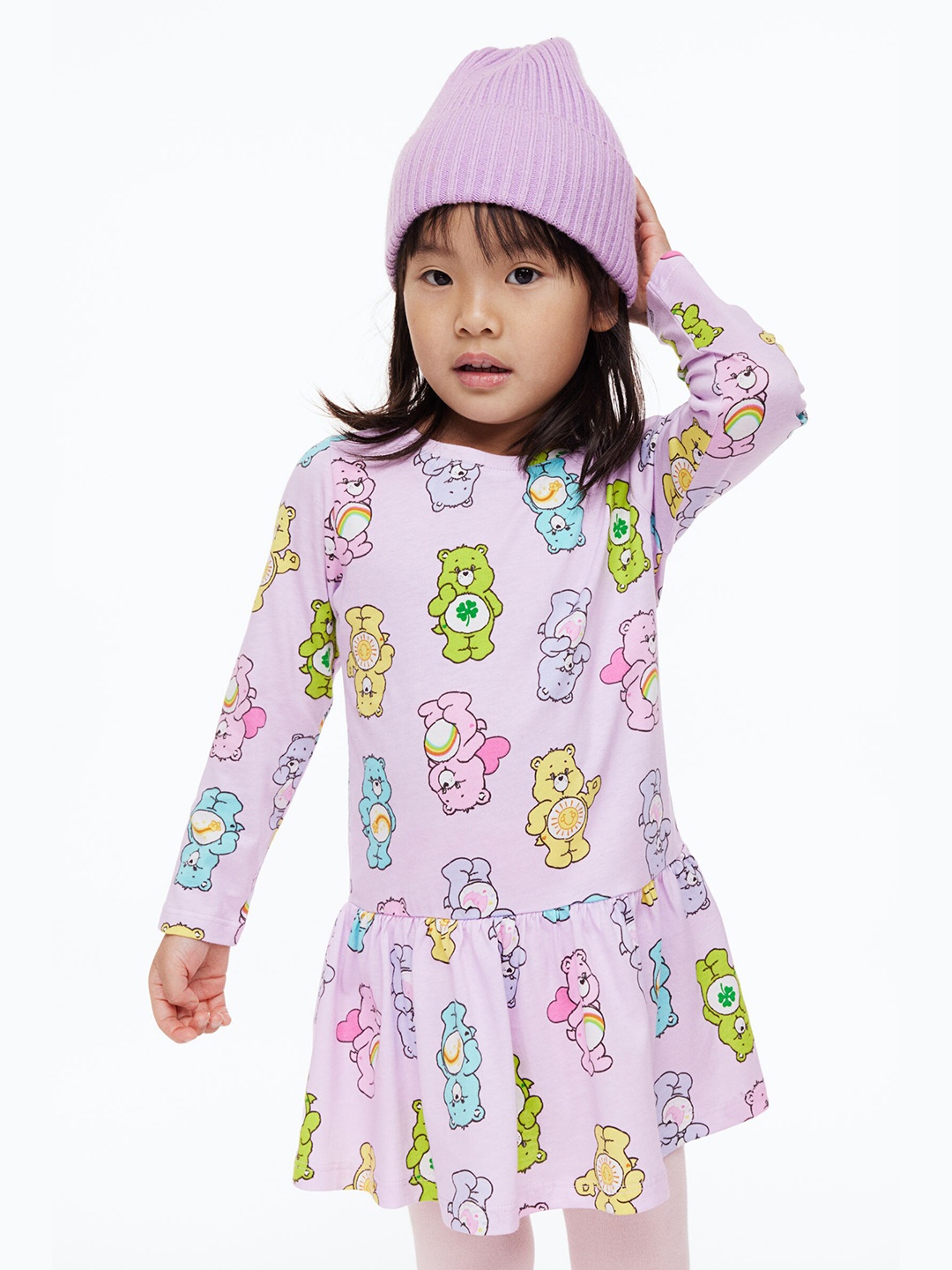 

H&M Girls Patterned Cotton Dress, Purple