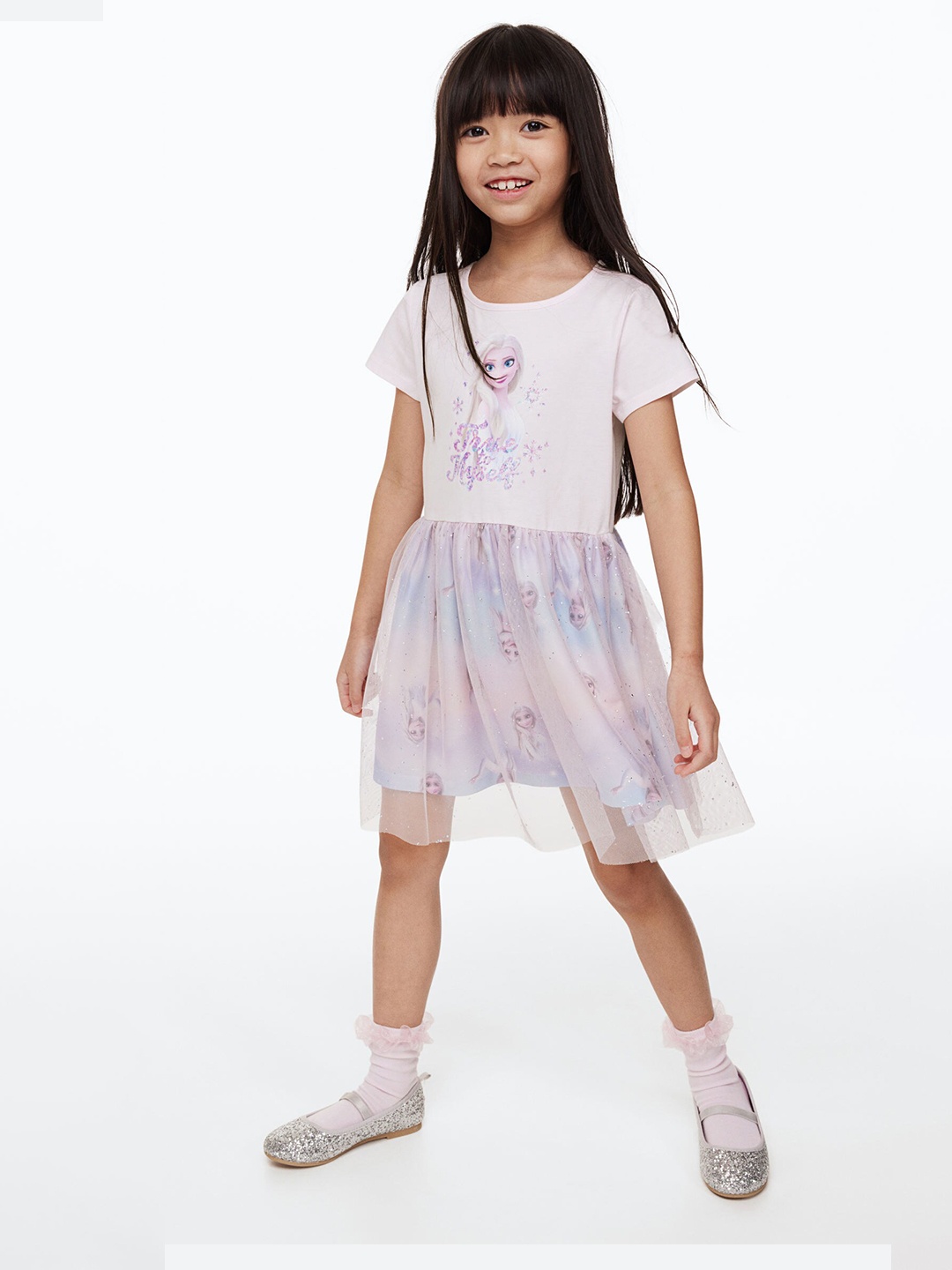 

H&M Girls Printed Tulle Dress, Pink