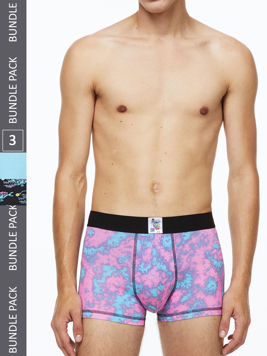 

H&M Men 3-Pack Cotton Short Trunks, Blue