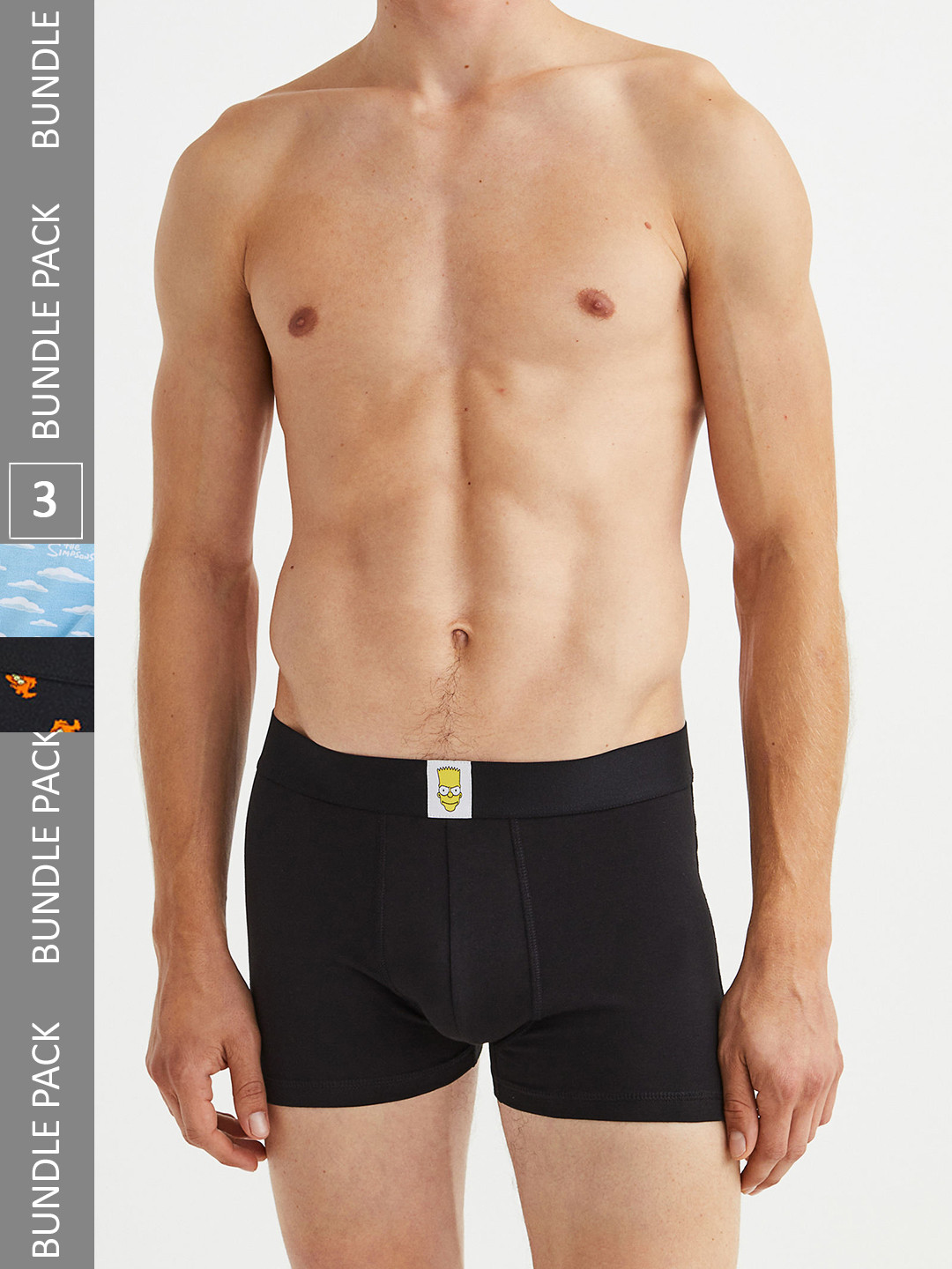 

H&M Men 3-Pack Cotton Short Trunks, Black