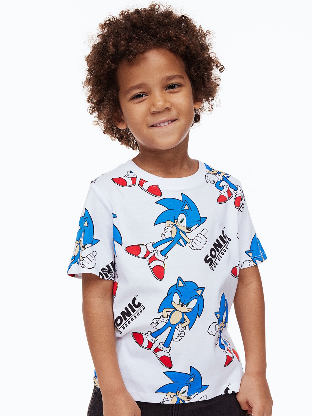

H&M Boys Pure Cotton Printed T-shirt, White