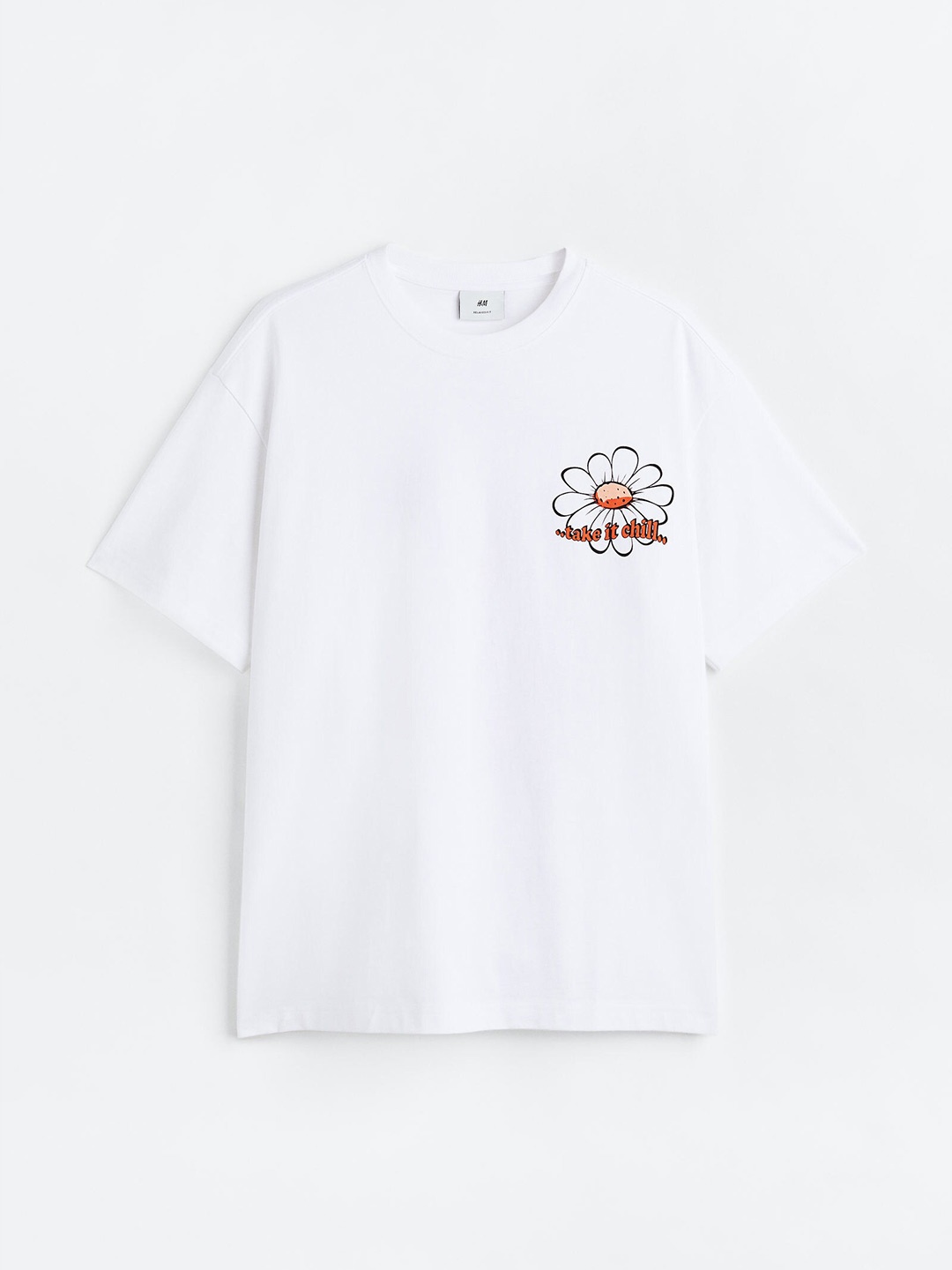 

H&M Men Relaxed Fit Cotton T-shirt, White