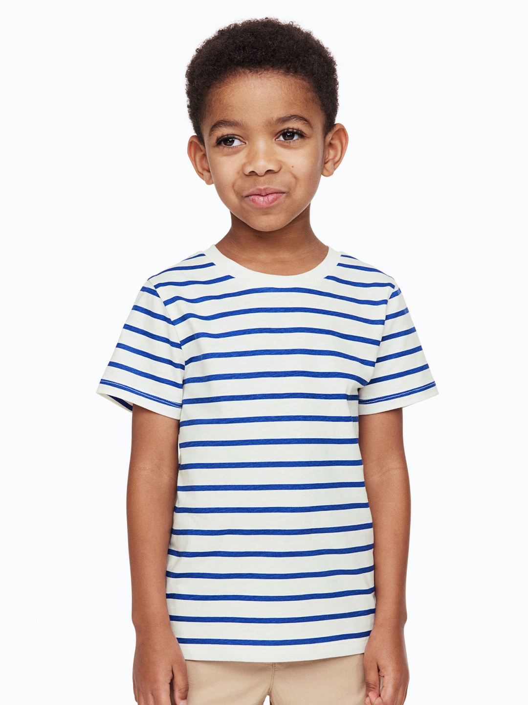 

H&M Boys 3-Pack Pure Cotton T-shirts, White