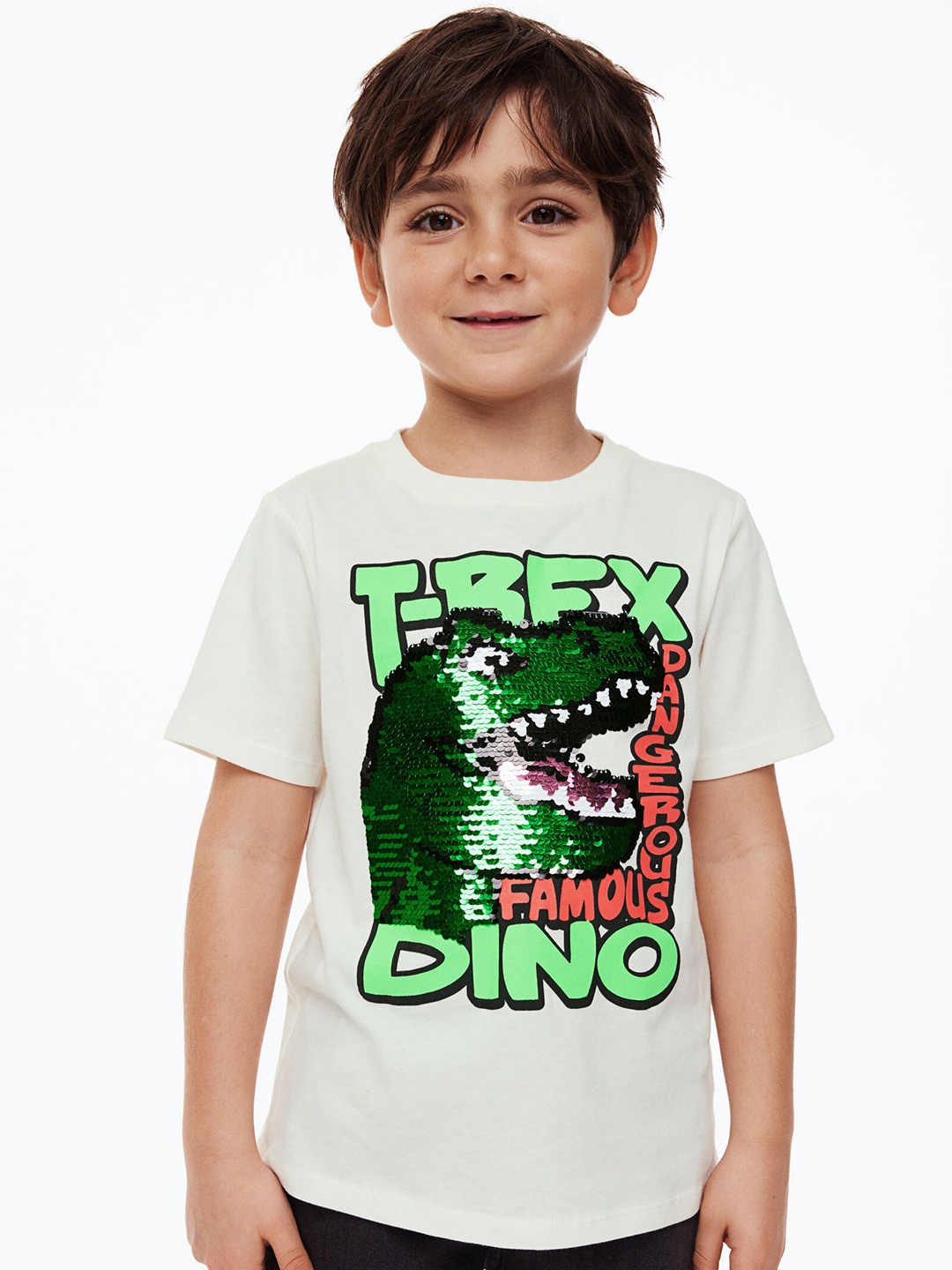 

H&M Boys Interactive-Motif T-Shirt, White