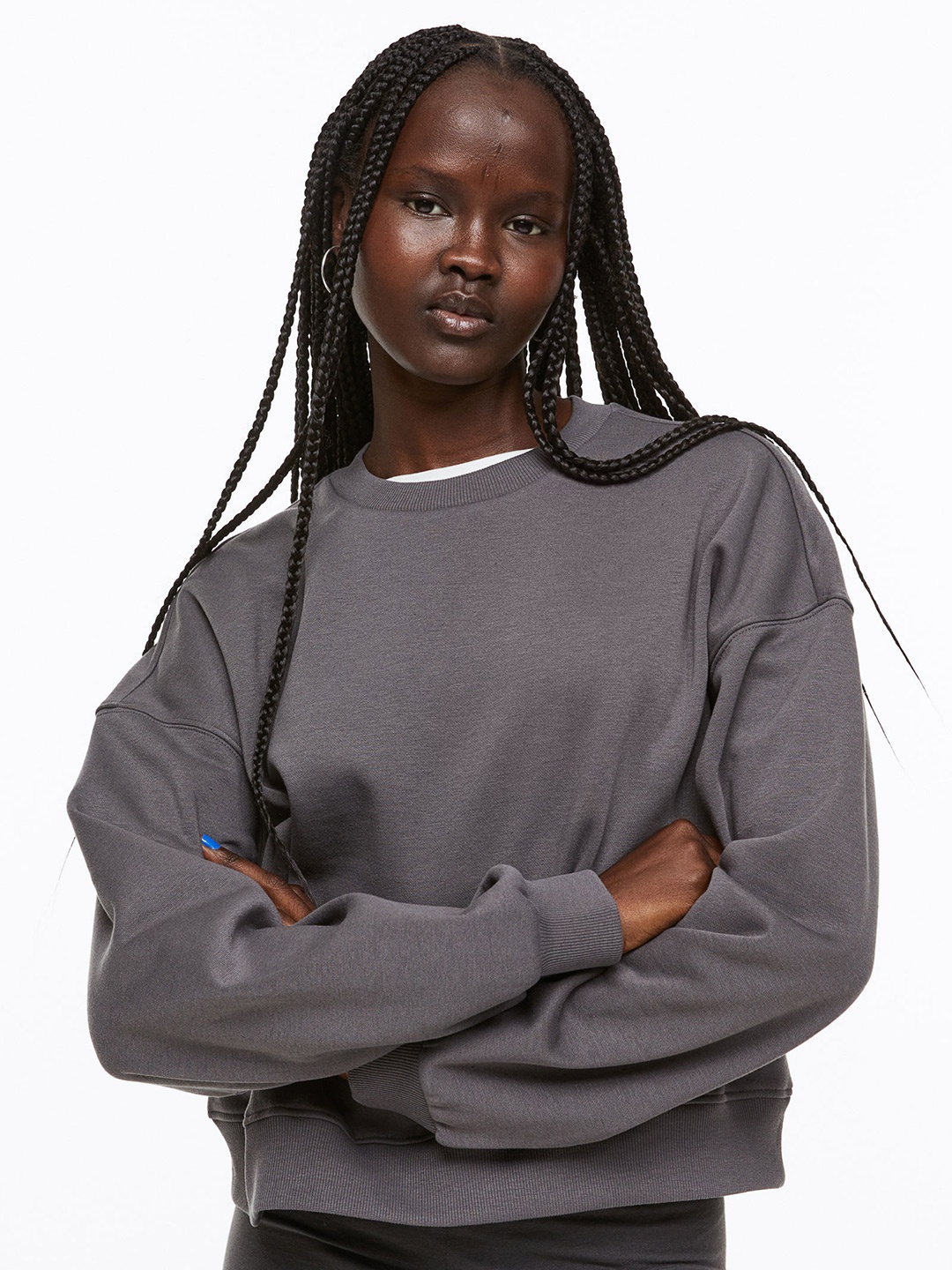 

H&M Women Sweatshirt, Grey