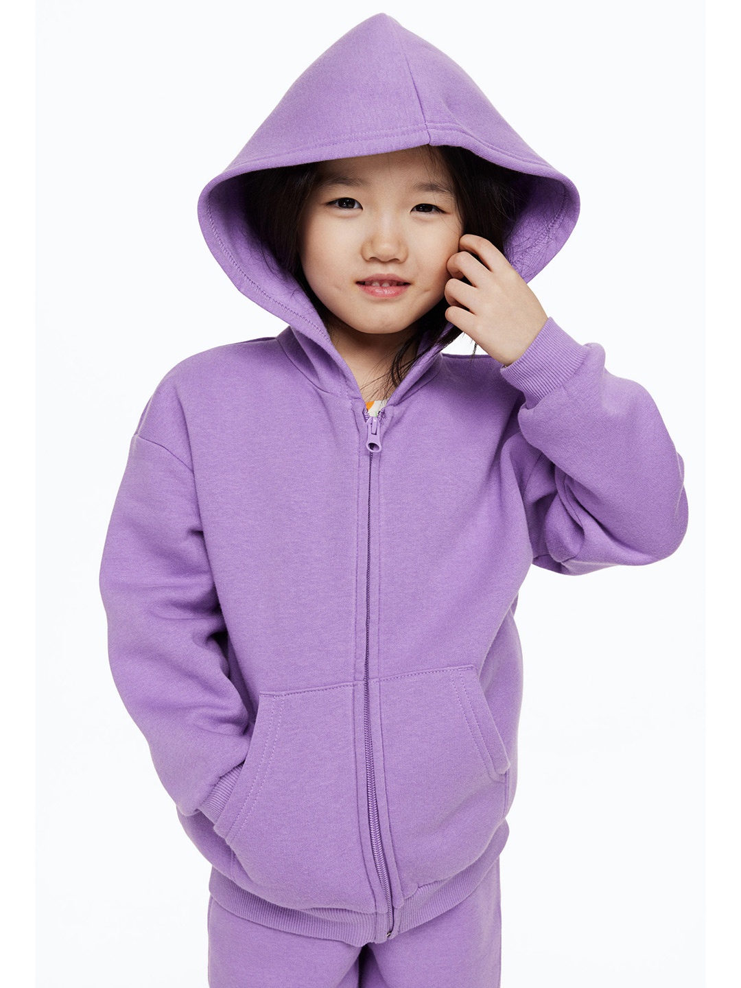 

H&M Girls Zip-Through Hoodie, Purple