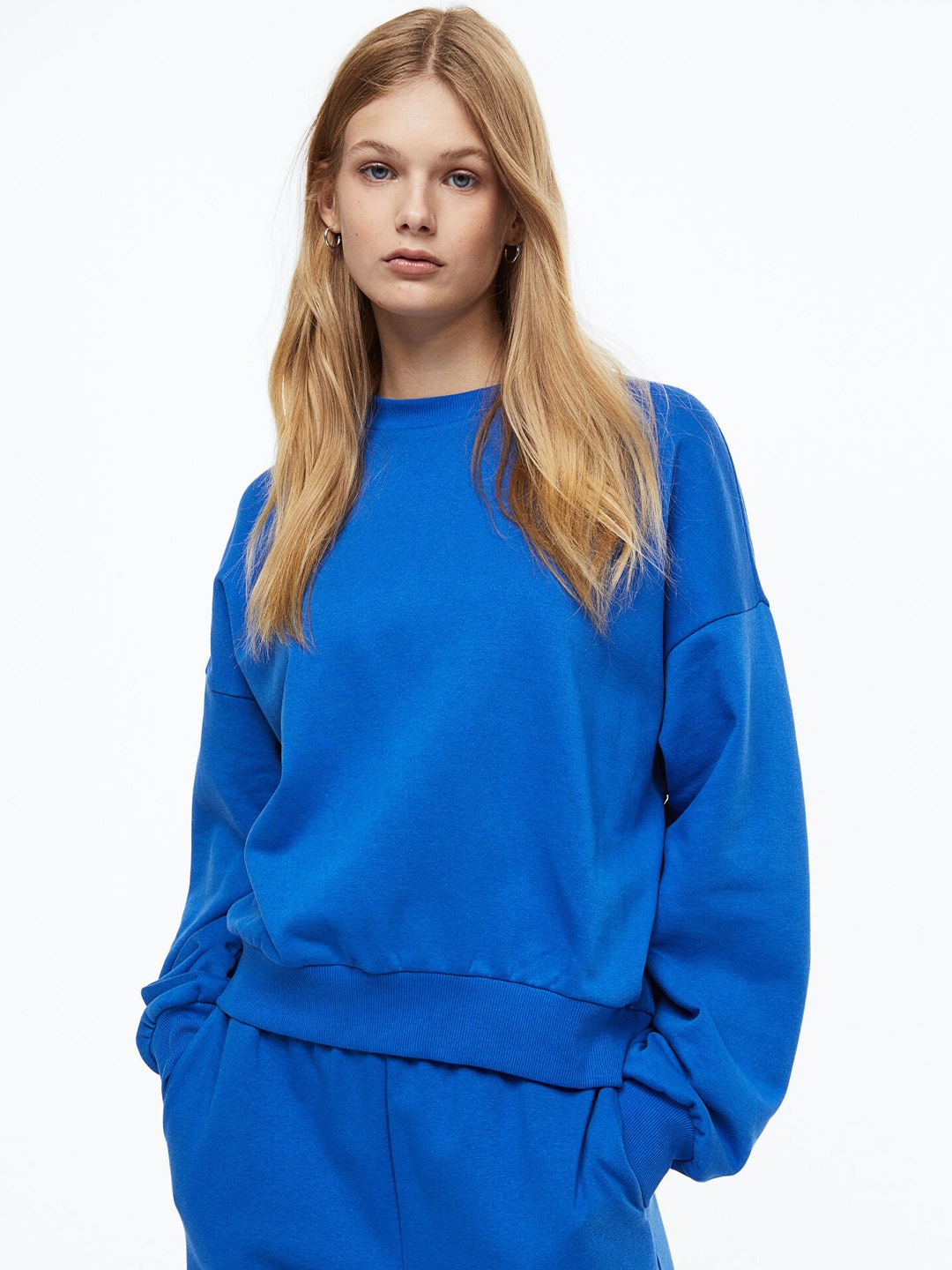 H&M Women Oversized Sweatshirt, Blue