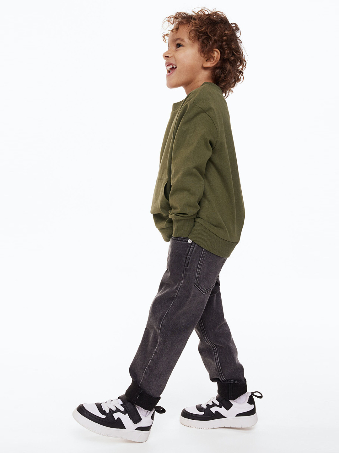 

H&M Boys Kangaroo Pocket Jersey Top, Green