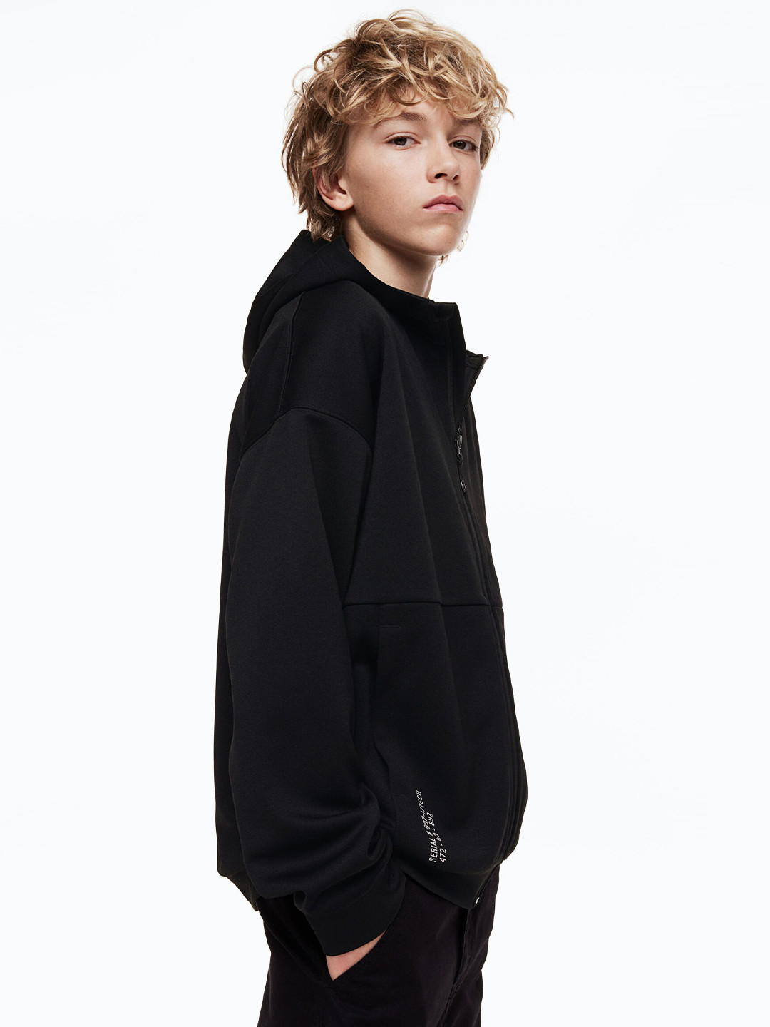 

H&M Boys Zip-Through Hoodie, Black
