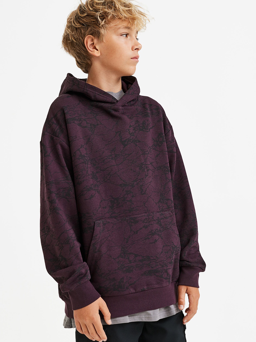 

H&M Boys Oversized hoodie, Purple
