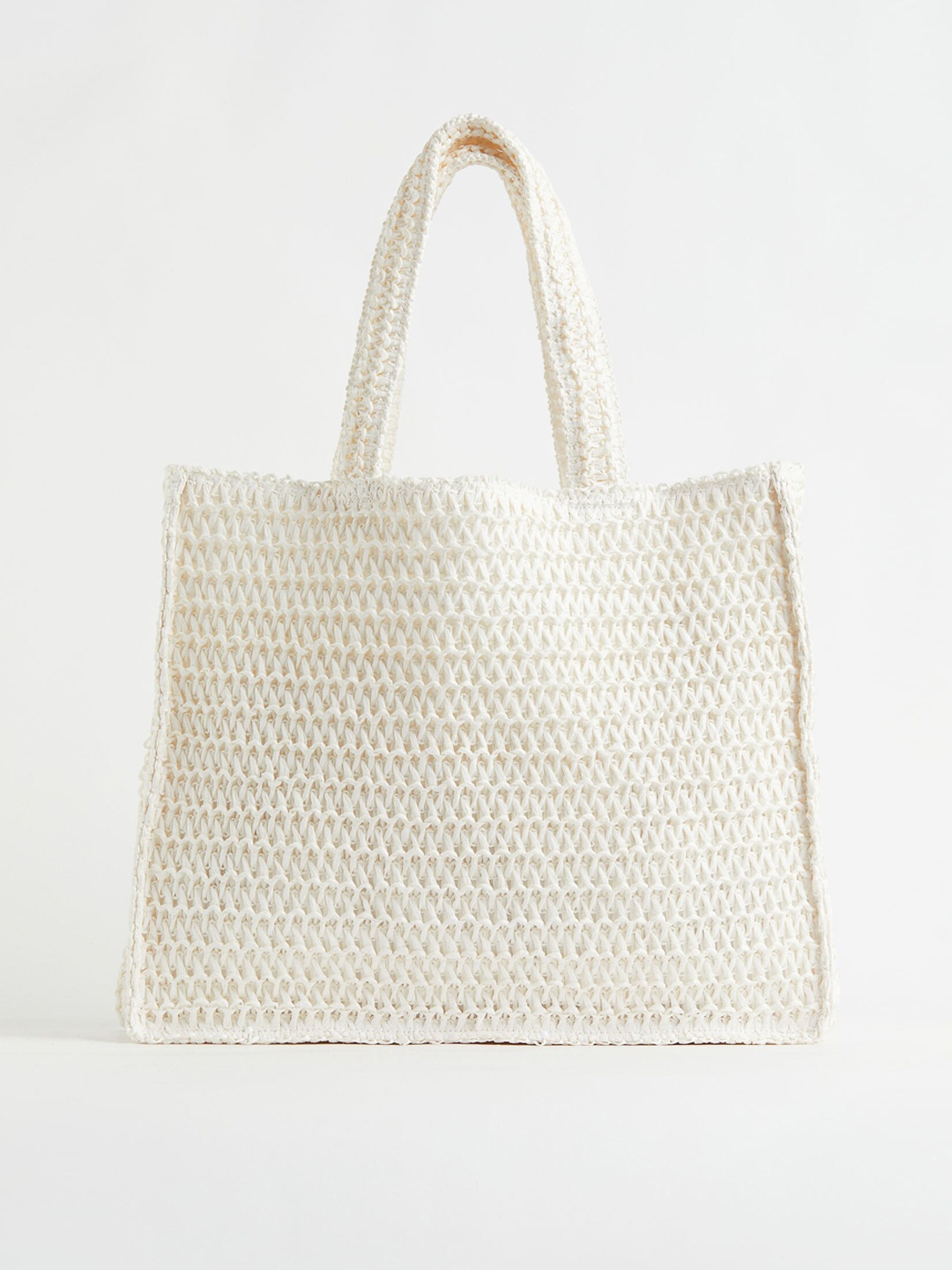 

H&M Large Straw Shopper, White