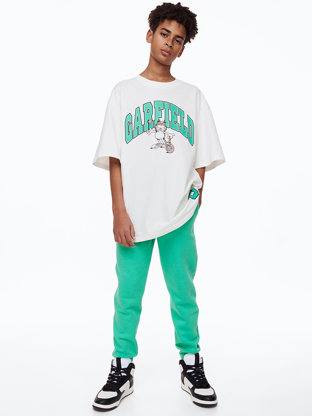

H&M Boys Brushed-Inside Joggers, Green