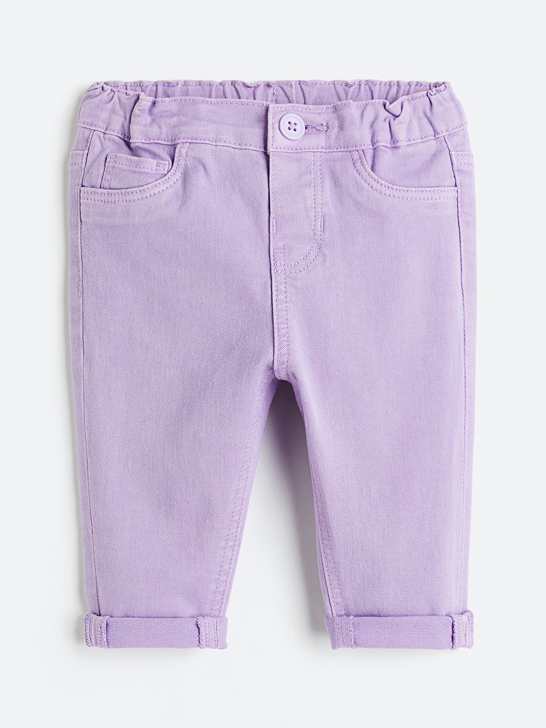 

H&M Girls Cotton Twill Trousers, Lavender
