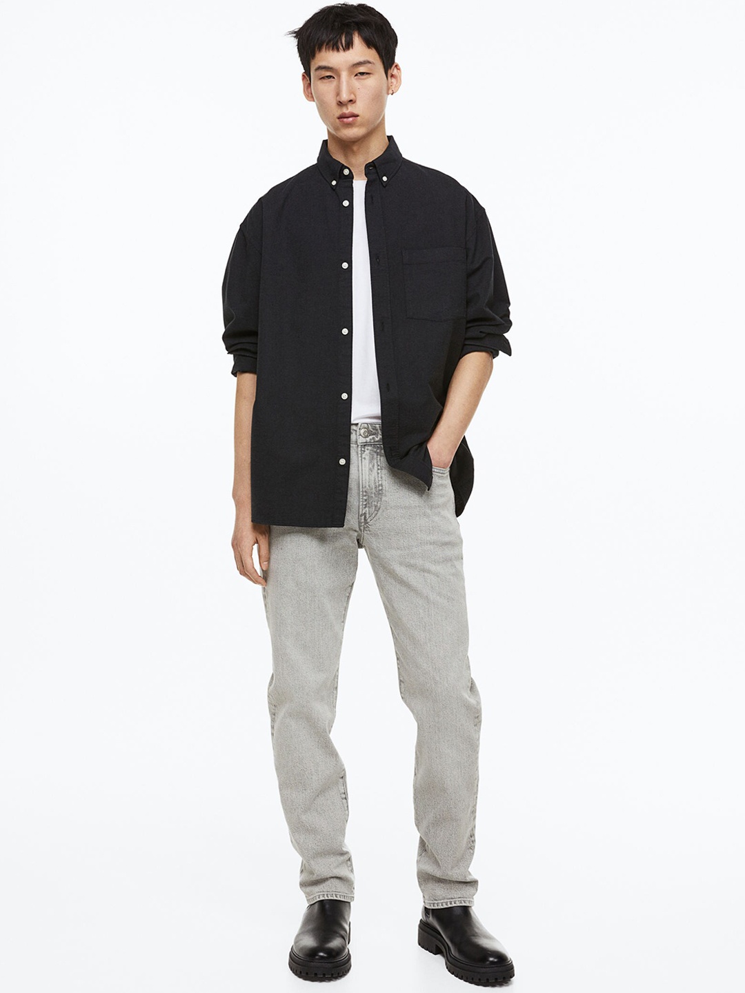 

H&M Men Regular Jeans, Grey