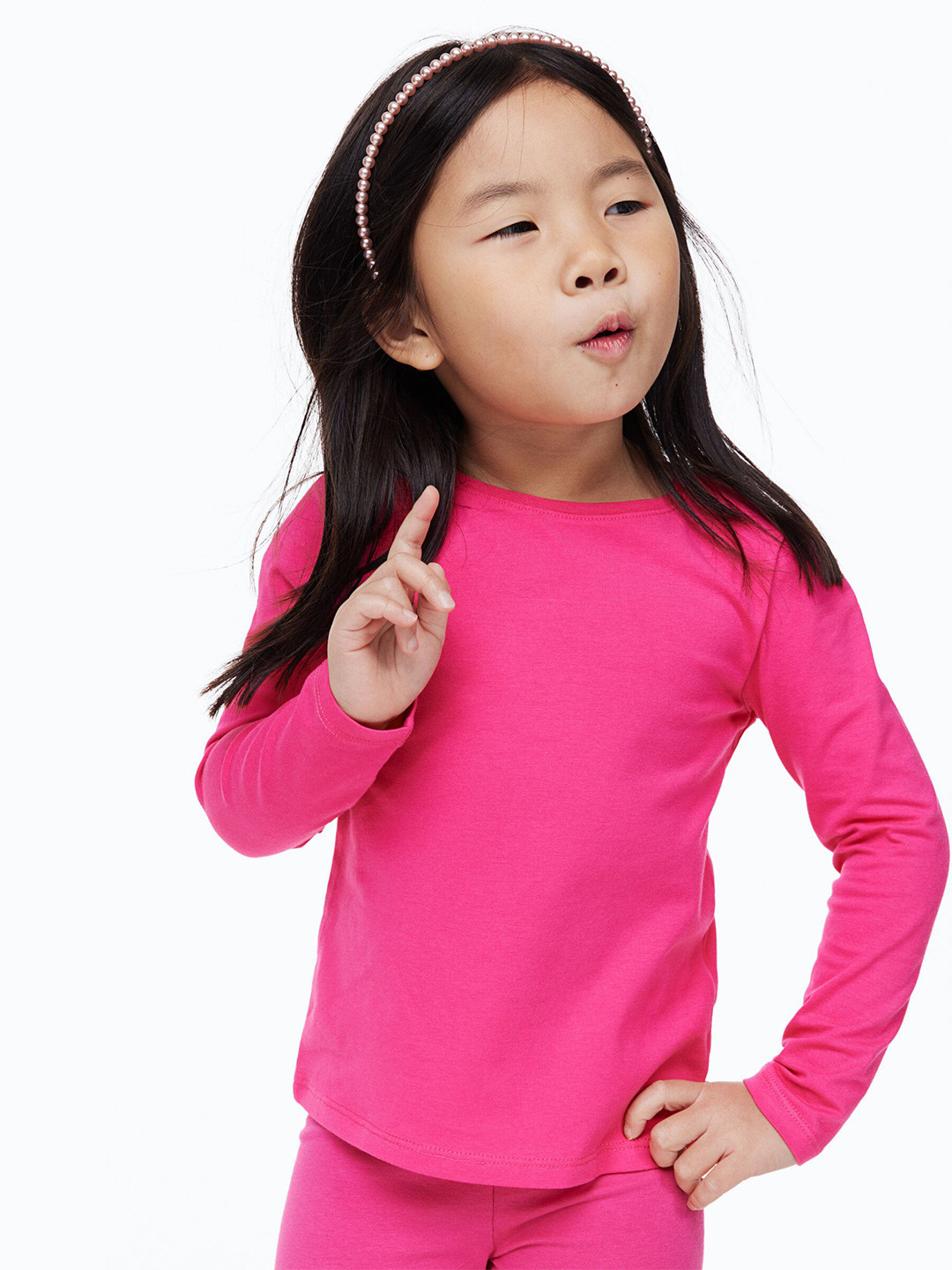 

H&M Girls 5-Pack Jersey Tops, Grey