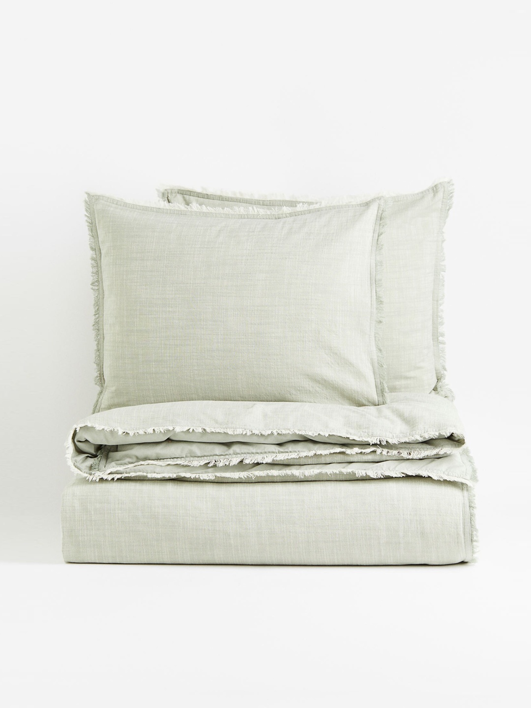 

H&M Sea Green Marled Double/King Duvet Cover Set