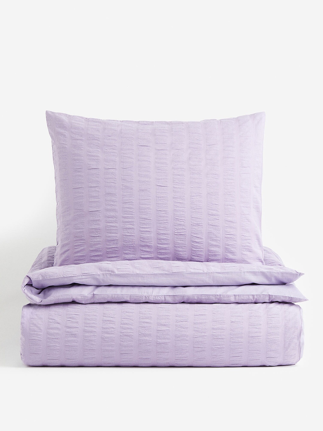 

H&M Purple Seersucker Duvet Cover Set