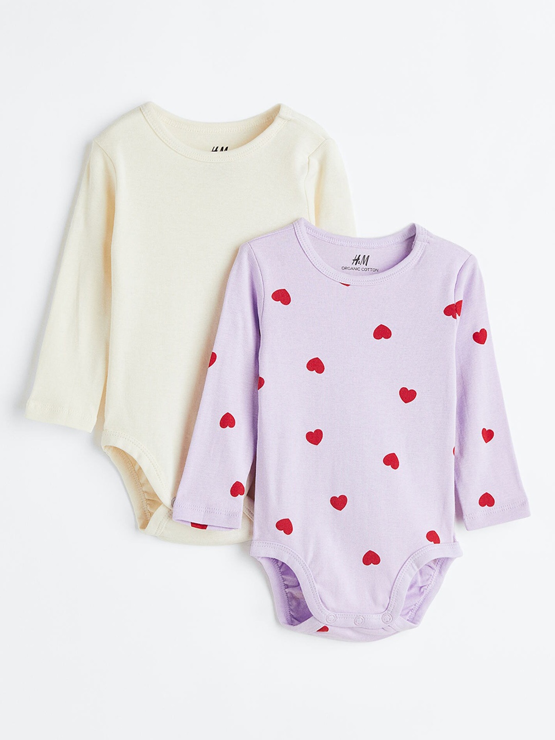 

H&M Boys 2-Pack Cotton Bodysuits, Purple