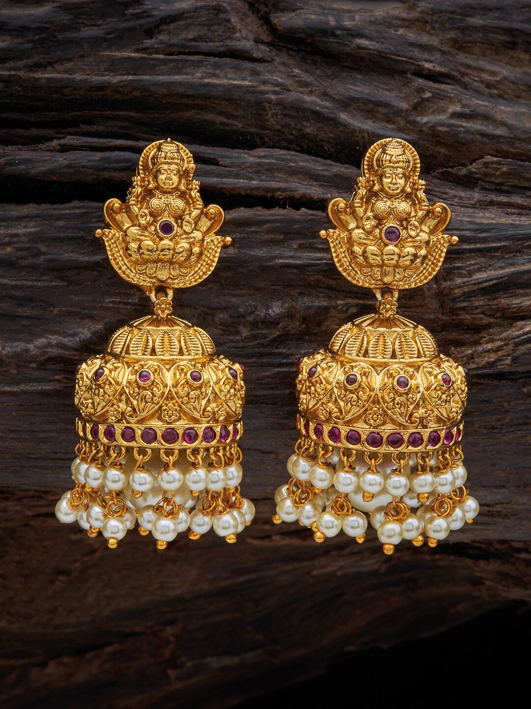 

Kushal's Fashion Jewellery Classic Jhumkas Earrings, White