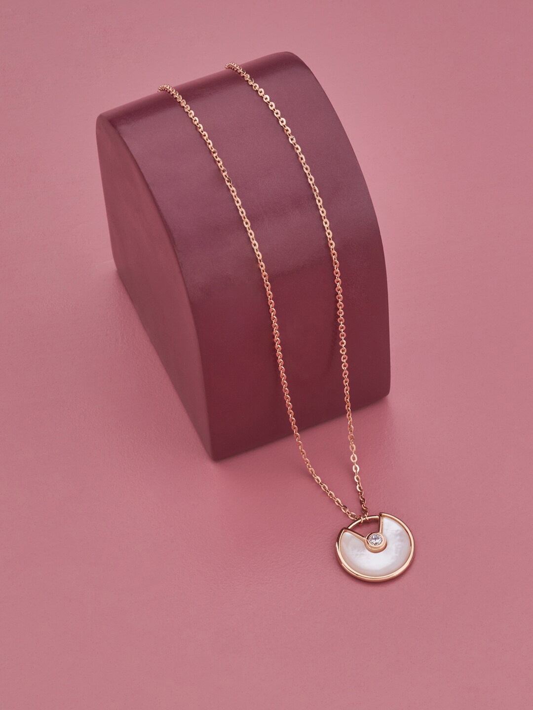 

Kushal's Fashion Jewellery Rose Gold-Plated Necklace