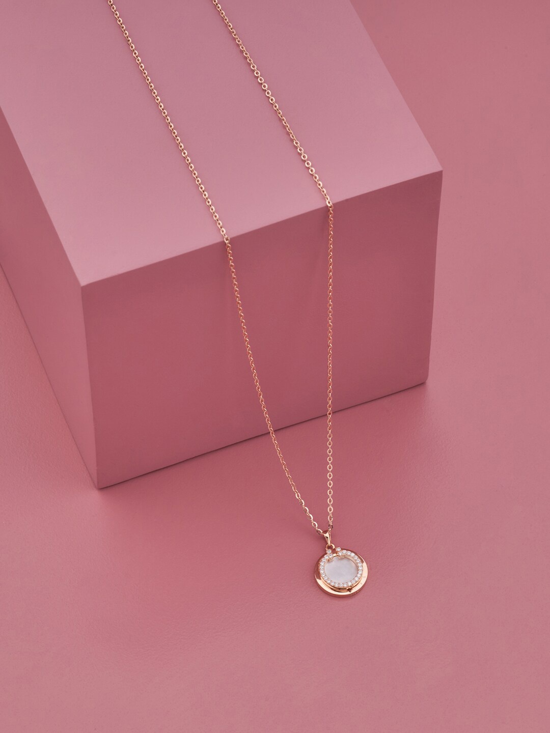 

Kushal's Fashion Jewellery Rose Gold-Plated Necklace