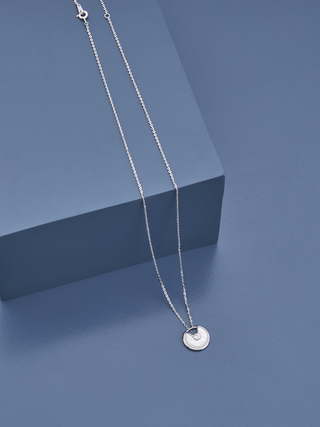 

Kushal's Fashion Jewellery Rhodium-Plated Necklace, Silver