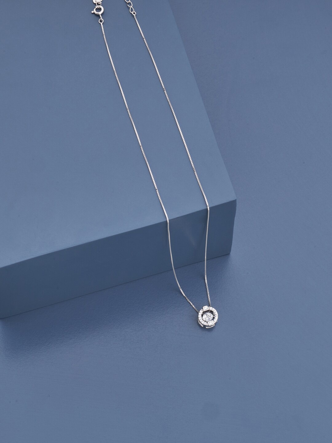 

Kushal's Fashion Jewellery Silver Rhodium-Plated Necklace, White