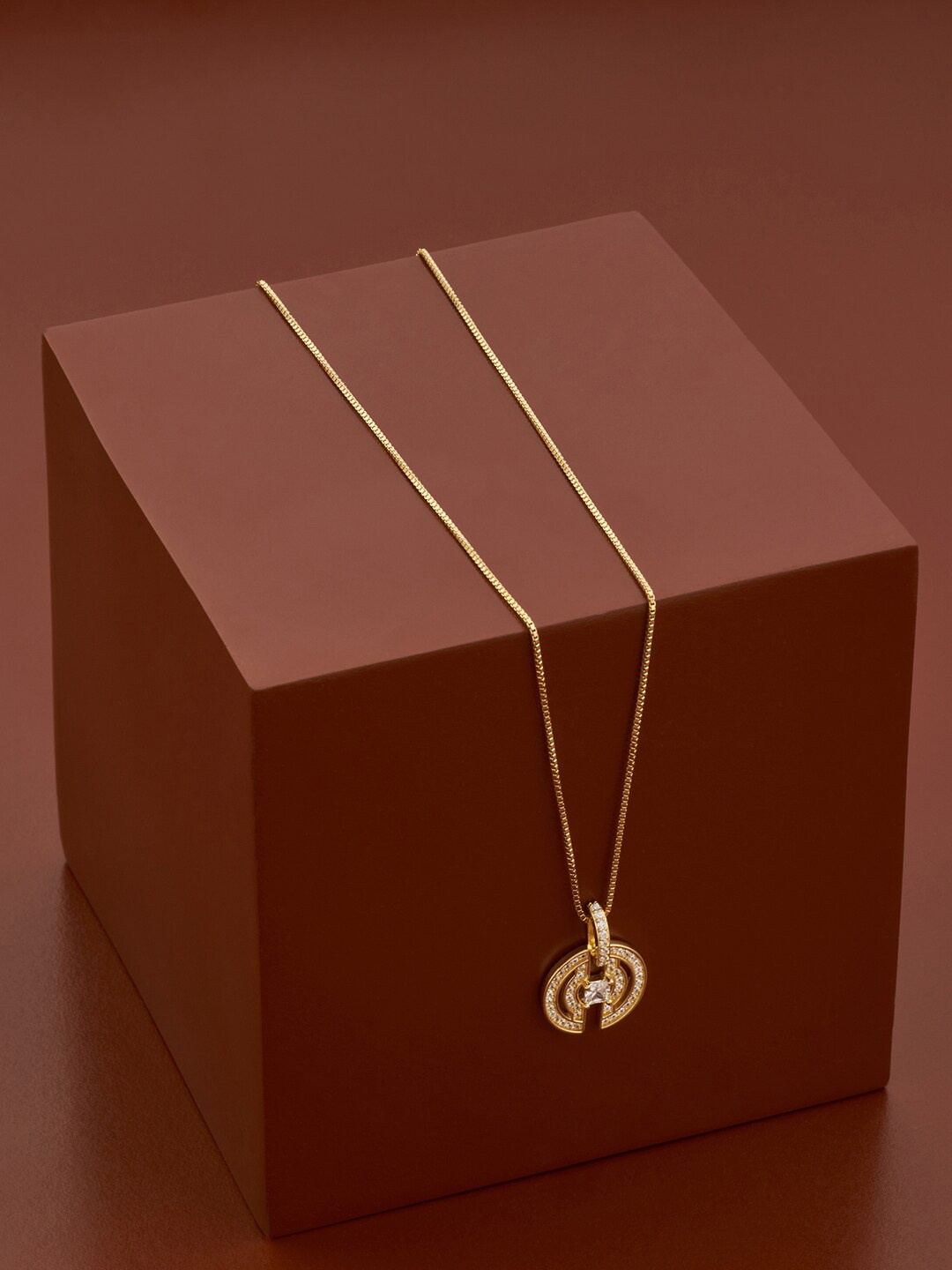 

Kushal's Fashion Jewellery 92.5 Silver Gold-Plated Necklace