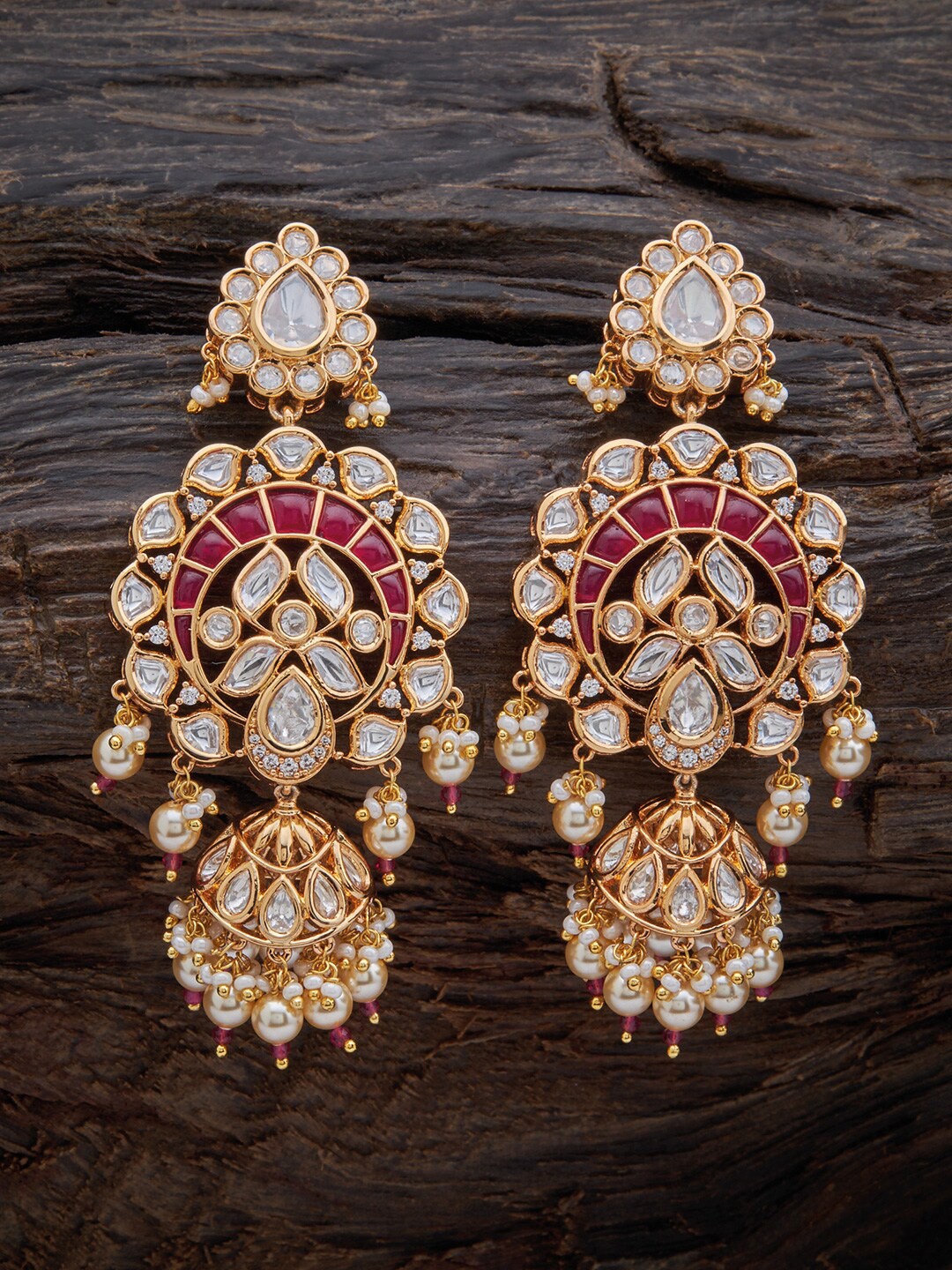 

Kushal's Fashion Jewellery Gold Plated Classic Jhumkas Earrings, Green