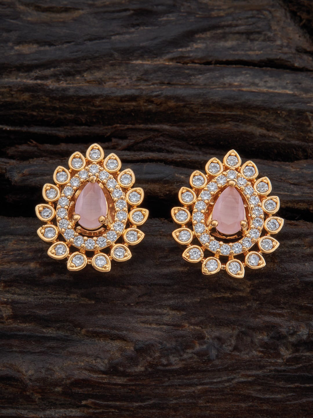 

Kushal's Fashion Jewellery Teardrop Shaped Studs Earrings, Pink