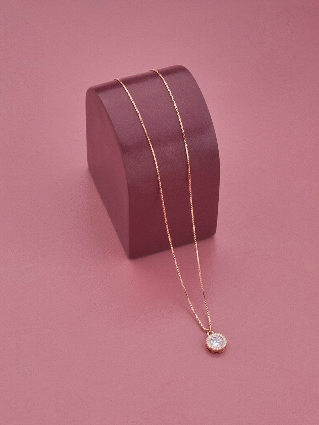 

Kushal's Fashion Jewellery Rose Gold-Plated Necklace