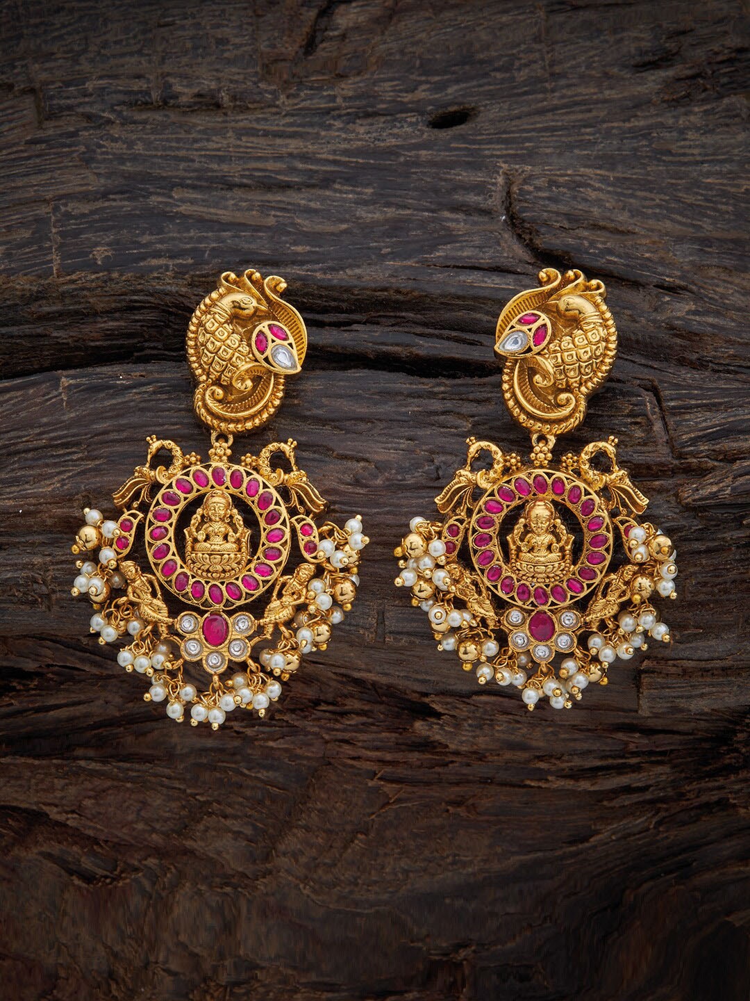 

Kushal's Fashion Jewellery Women Gold-Plated Classic Drop Earrings, Green