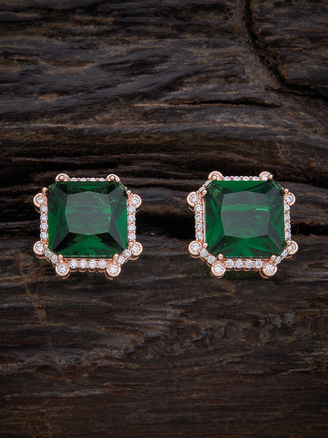 

Kushal's Fashion Jewellery Square Studs Earrings, Gold