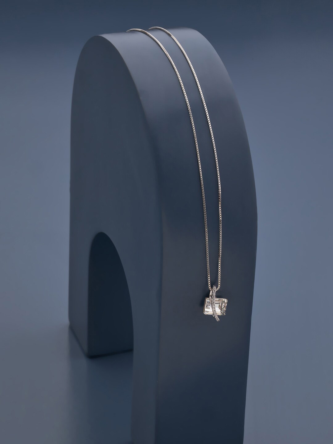 

Kushal's Fashion Jewellery Rhodium-Plated Necklace, Silver
