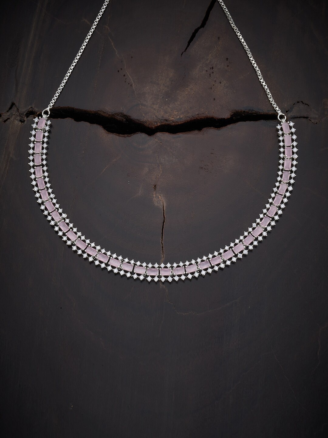 

Kushal's Fashion Jewellery Rhodium-Plated Necklace, Silver