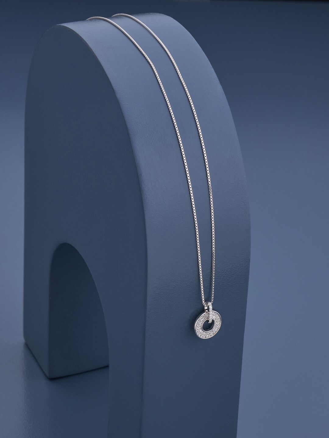 

Kushal's Fashion Jewellery Rhodium-Plated Necklace, Silver