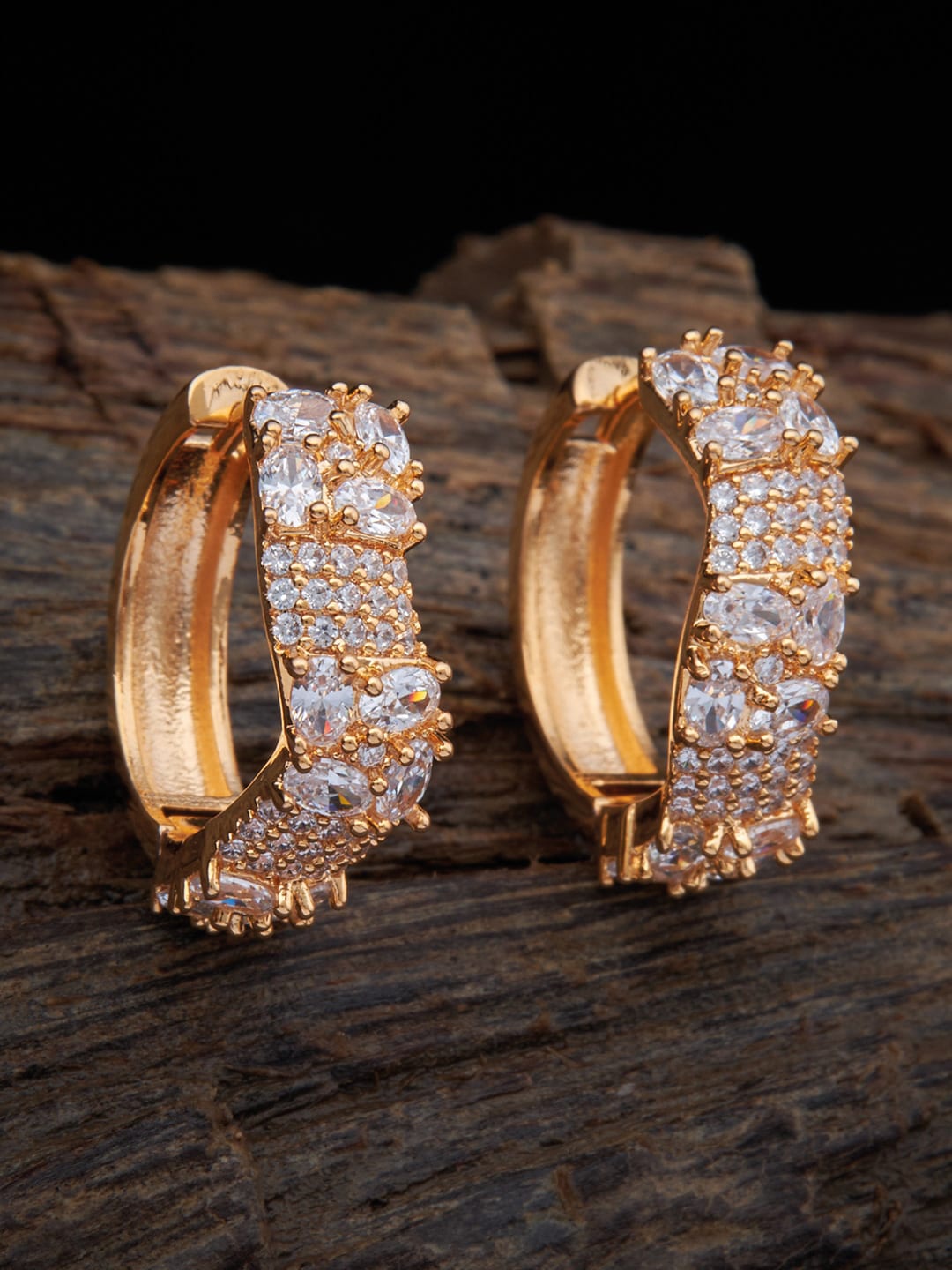 

Kushal's Fashion Jewellery Circular Studs Earrings, Gold