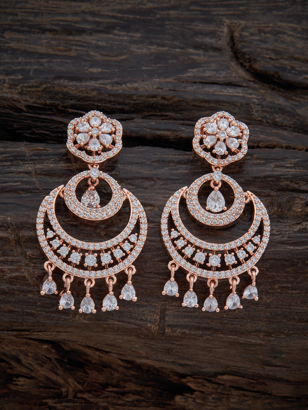 

Kushal's Fashion Jewellery Crescent Shaped Studs Earrings, Gold