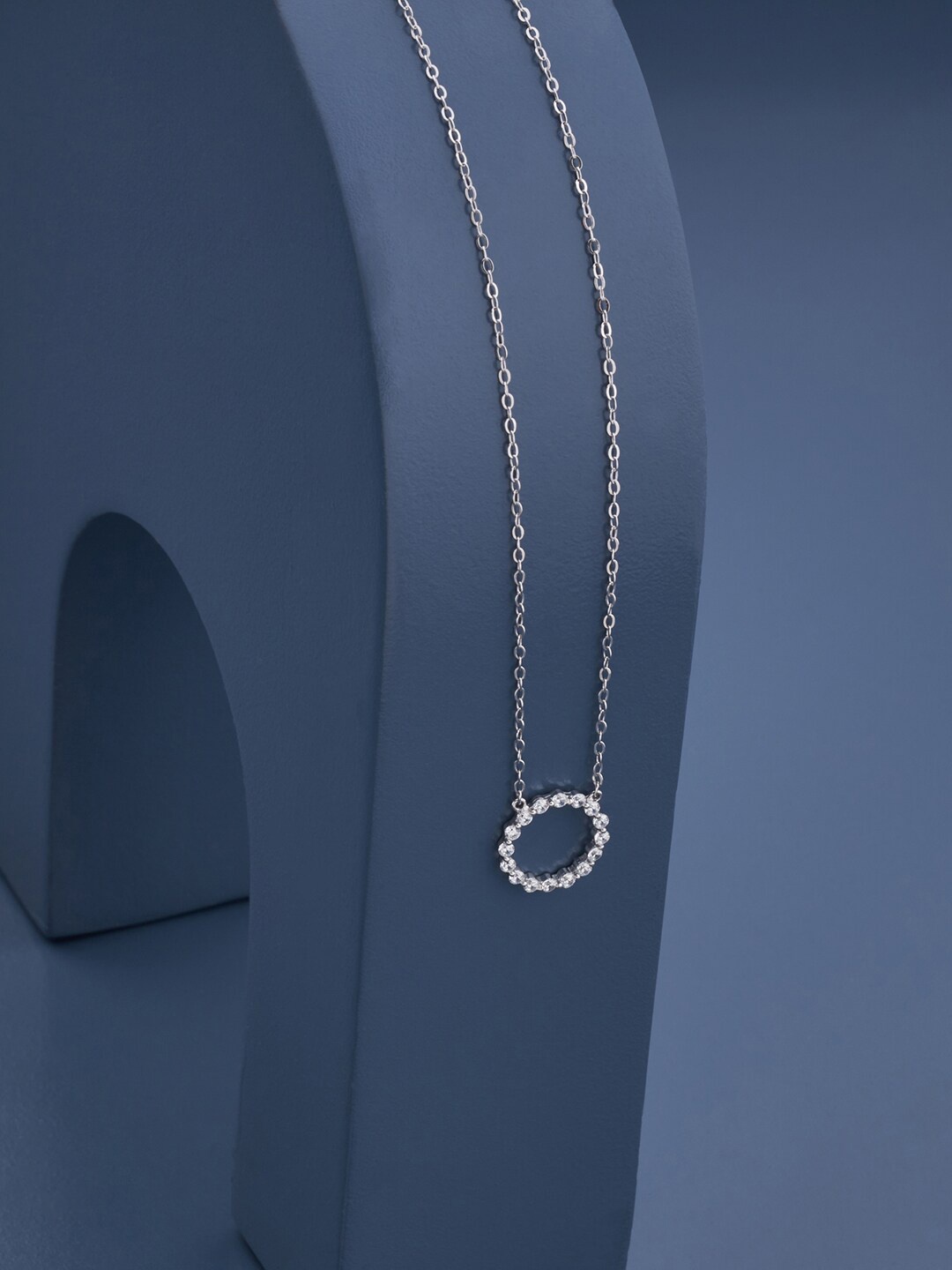 

Kushal's Fashion Jewellery Rhodium-Plated Necklace, Silver