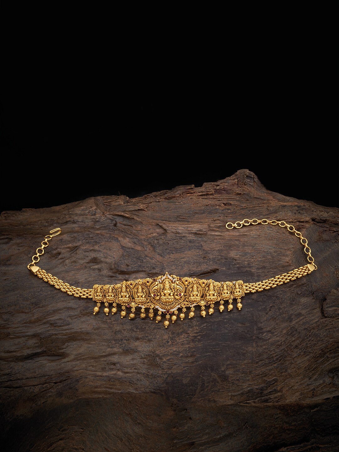 

Kushal's Fashion Jewellery Women Gold-Plated Antique Armlet Bracelet, Pink