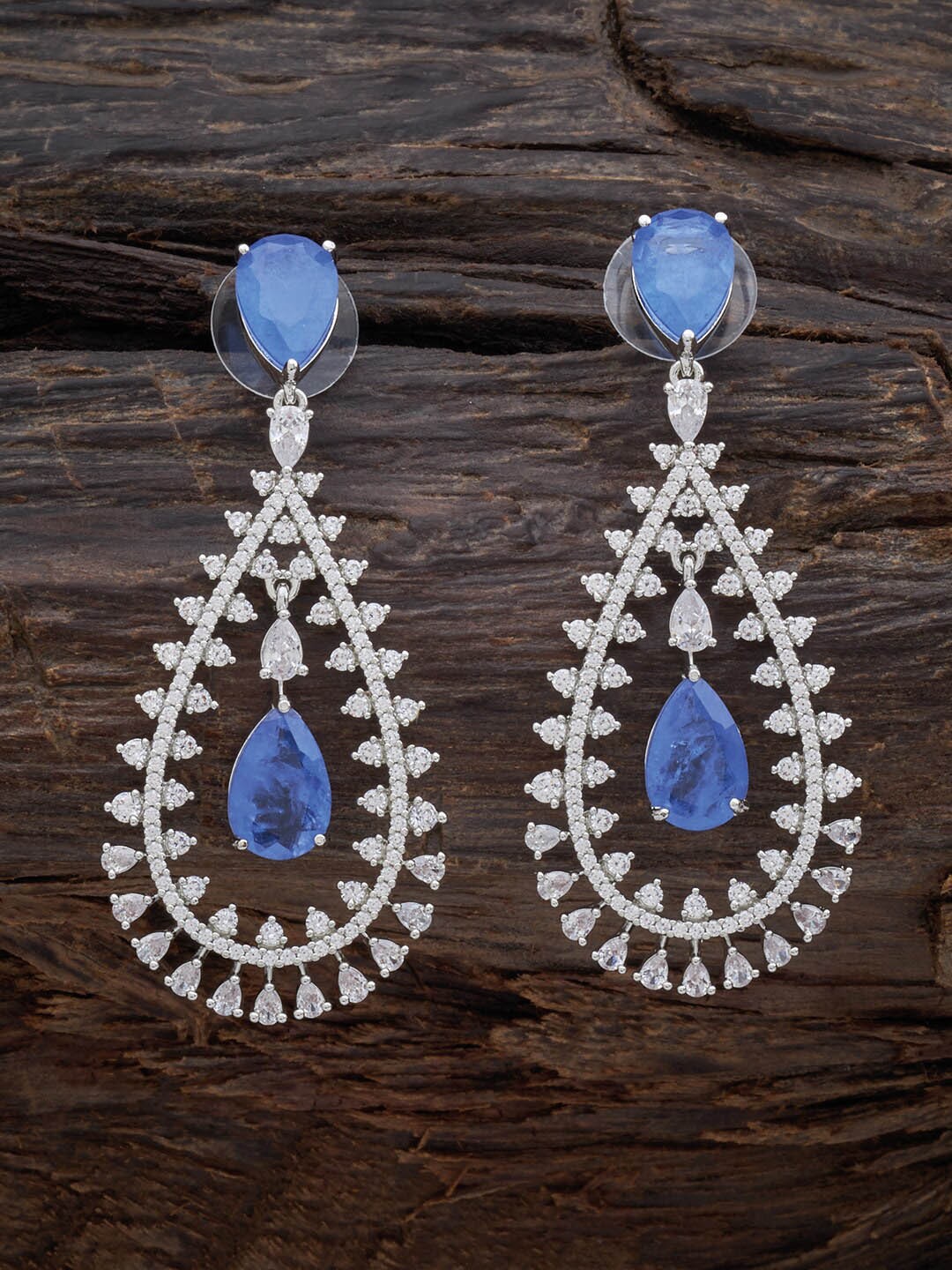 

Kushal's Fashion Jewellery Lavender Teardrop Shaped Drop Earrings
